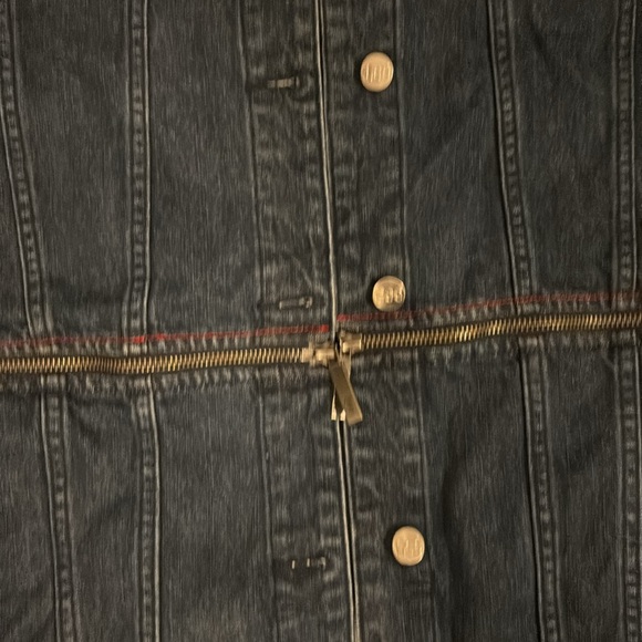 VINTAGE MARVEL COMICS LEE PAINTED LONG ZIP TO SHORT JEAN JACKET LEE BUTTONS MED - Picture 8 of 12